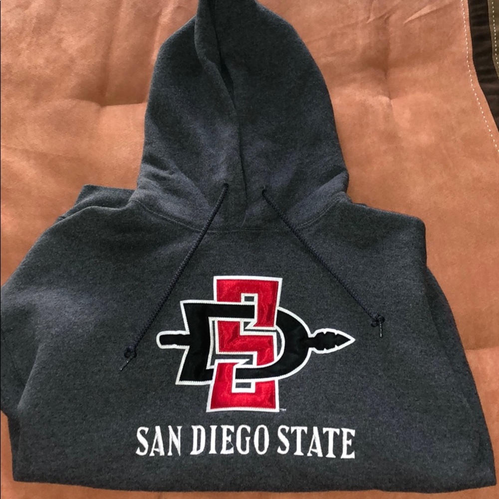 San Diego State Dark Grey Hoodie Medium